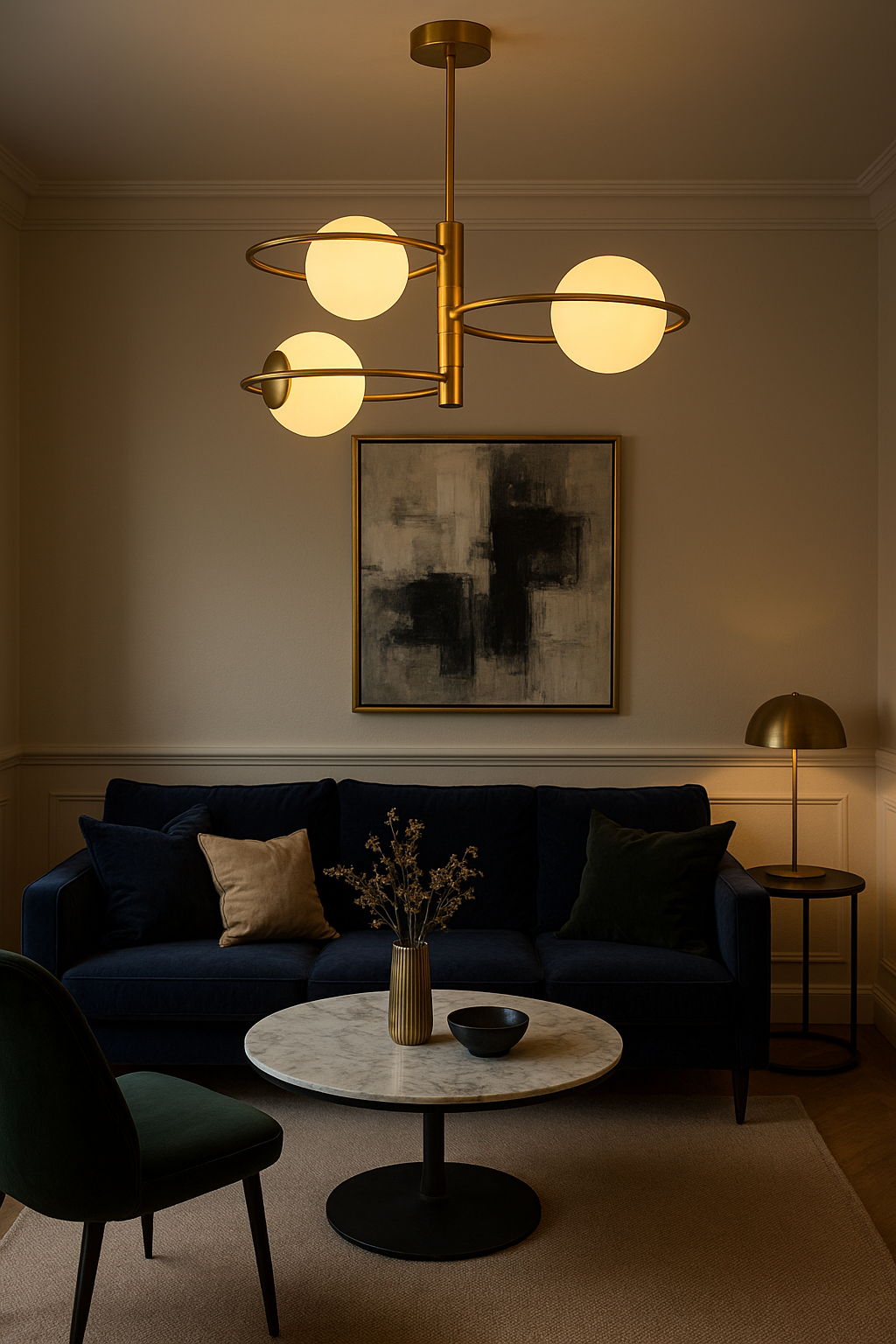 Designerska lampa wisząca Dorado Ring 3 złota